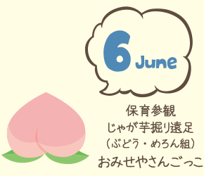 6月 保育参観 じゃが芋掘り（幼児クラス）